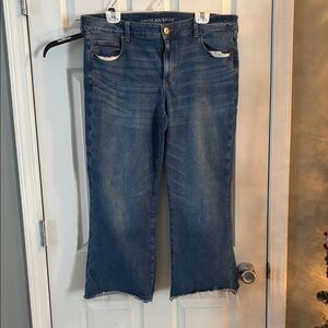 American Eagle Outfitters Women's Cropped Blue Jeans